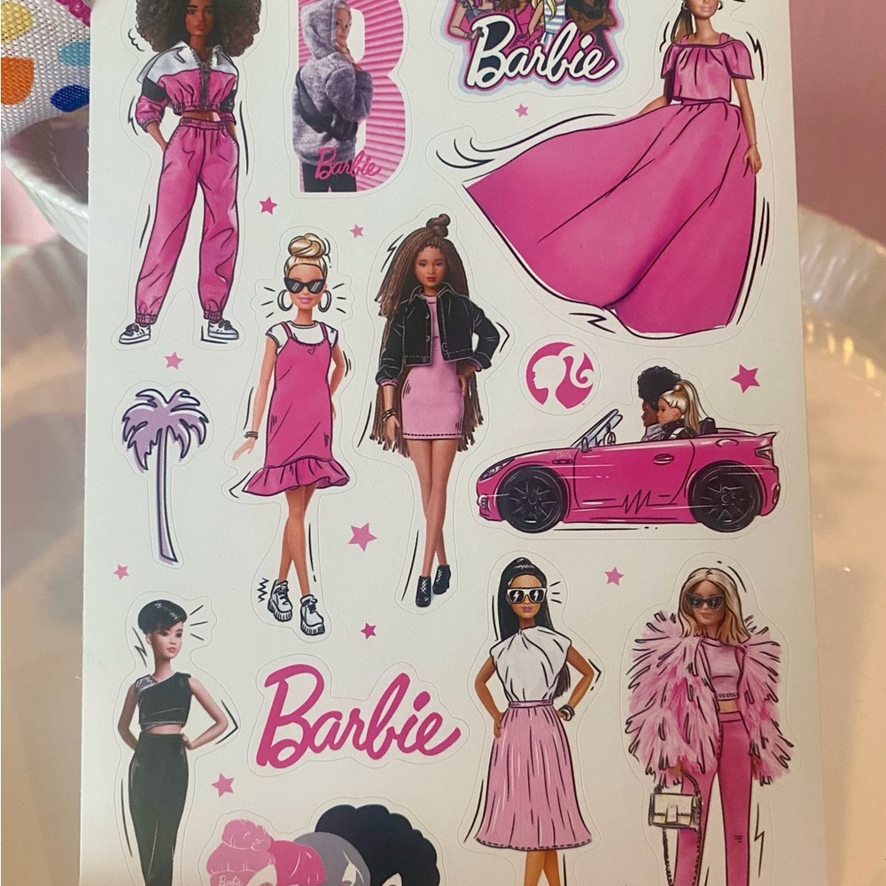 10/$10 Barbie Pink Fashion Sticker Collection